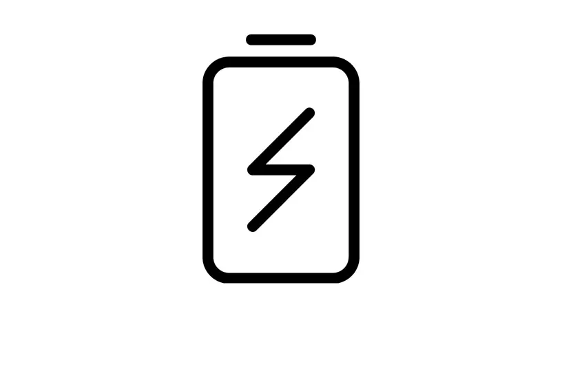 Eenvoudige lijntekening van een batterij – symbool voor energie of stroomvoorziening.