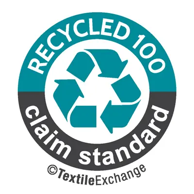 RCS 100 Siegel – Kennzeichnung für Produkte mit 100 % recyceltem Material RCS 100 Siegel – Kennzeichnung für Produkte mit 100 % recyceltem Material