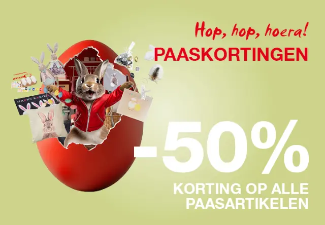 50% extra korting* op paasdecoratie
