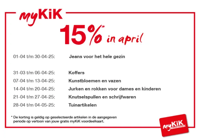 Bespaar nu nog meer met myKiK - elke week nieuwe speciale prijzen