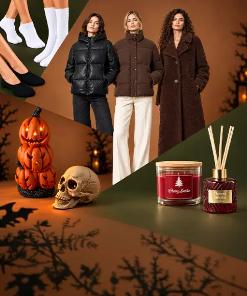Voordeelprijzen in oktober op geselecteerde mode, decoratie en woonaccessoires