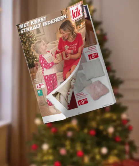 KiK kerstfolder met feestelijke mode voor het hele gezin, cadeau-ideeën en kerstaanbiedingen