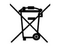 Symbool: Doorgestreepte vuilnisbak