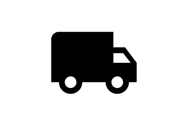 Pictogram van een vrachtwagen voor verzending en retourzendingen
