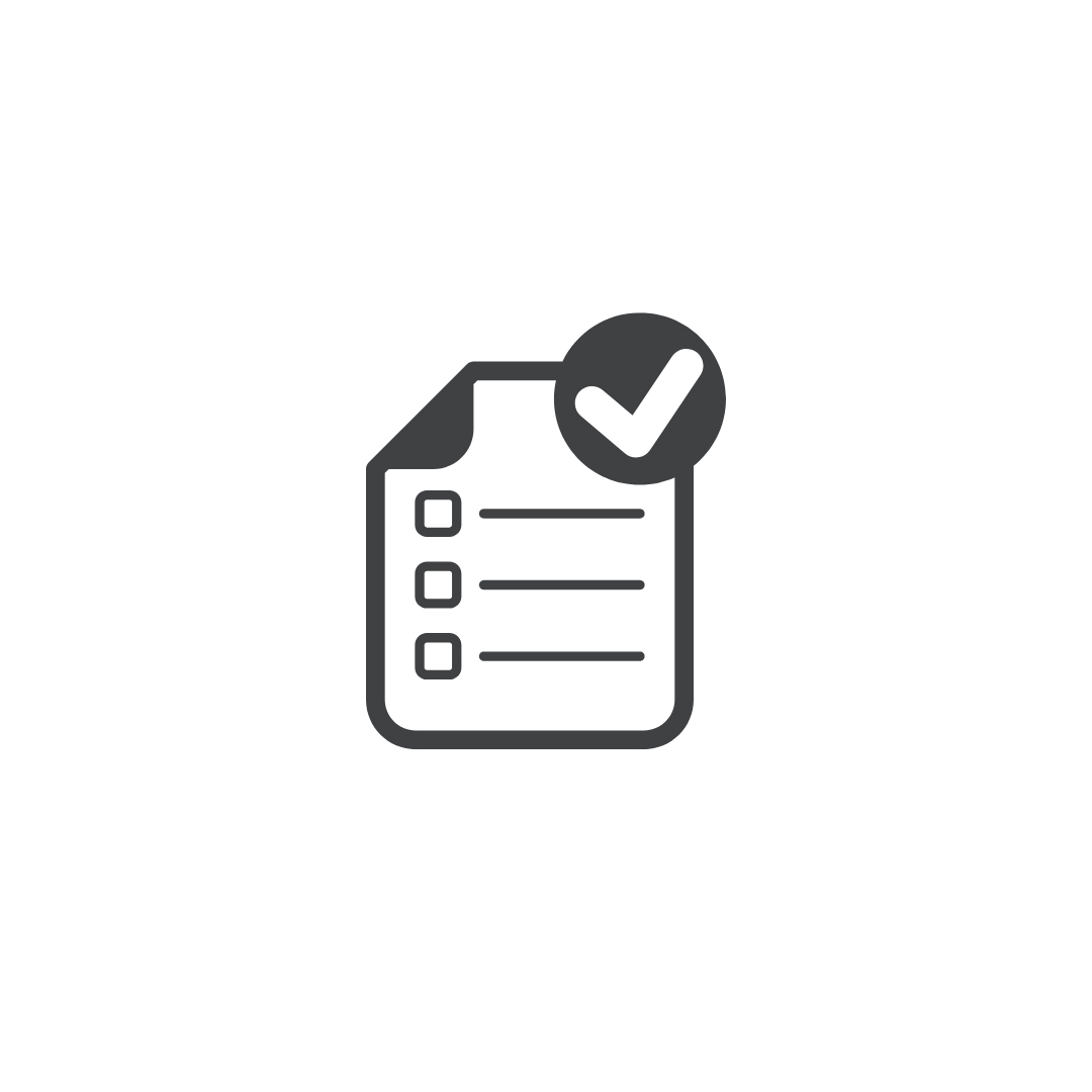 Pictogram van een checklist voor producten en voorraad